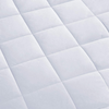 Home Elements Alternative Quilted Fitted, Waterproof Cotton Cover Mattress Pad Topper, Twin, White