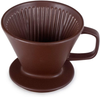Happy Sales, Pour Over Coffee Dripper, Pour Over Coffee Maker, Ceramic Slow Brewing Accessories for Home, Cafe, Restaurants, Easy Manual Brew Maker (Brown)