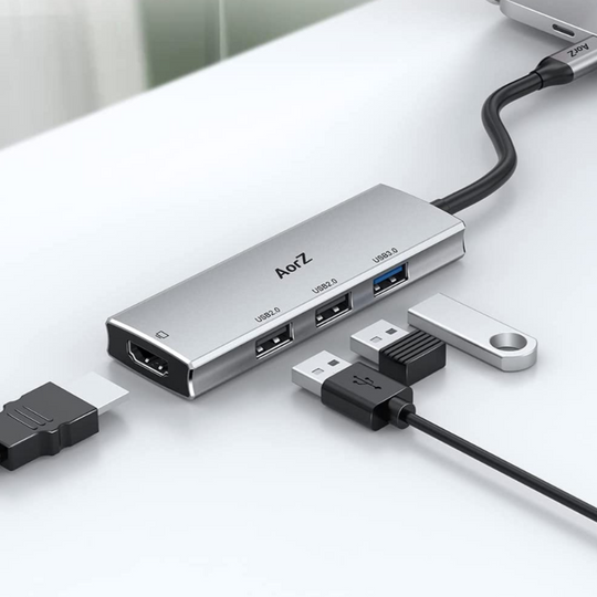 4 in 1 USB C Hub HDMI Adapter with 4K HDMI