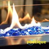 Fire Pit Glass | Fire Glass for Propane Fire Pit | Reflective Tempered Fireglass Rocks for Gas Fireplace | Cobalt Blue | 1/2 Inch | 10 Pounds