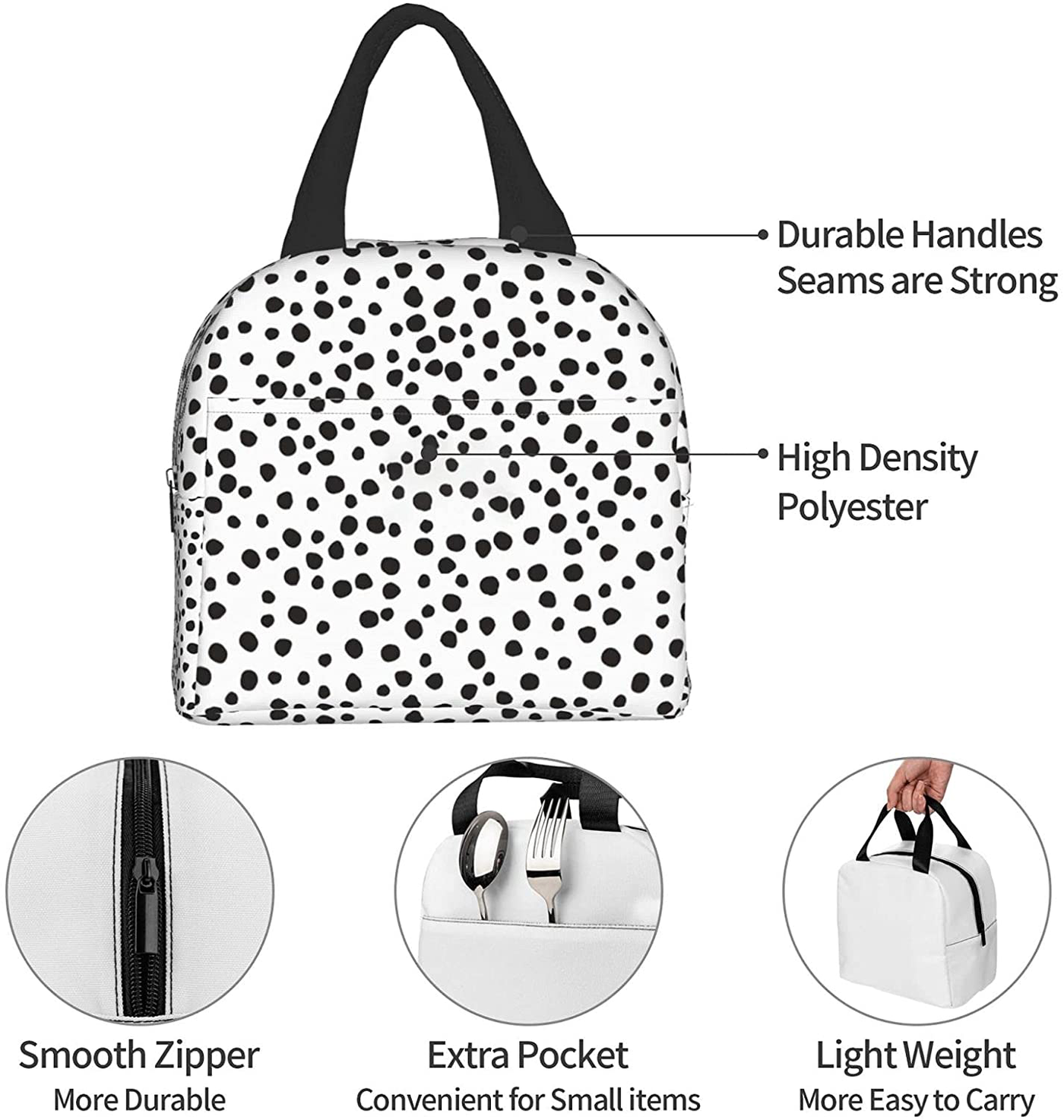 Easy Insulated Lunch Bags for Women Men, Cute Reusable Lunch Boxes Small Suitable Girls Boys Teens Work Picnic Travel, Strawberry