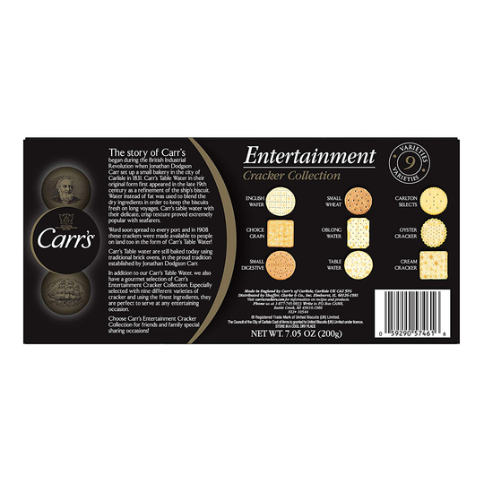 Carr's Entertainment Crackers, Snack Crackers, Party Snacks, Variety Pack, 7.05oz Box (1 Box)