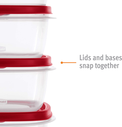 Rubbermaid Easy Find Lids 5-Cup Food Storage and Organization Container, Racer Red