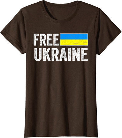 Support Ukraine I Stand With Ukraine Flag Free Ukraine T-Shirt
