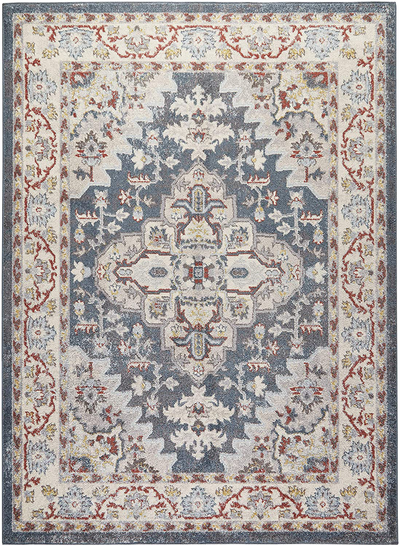 Home Dynamix Venice Loreta Area Rug, 7'10"x10'2" Rectangle, Blue Ivory