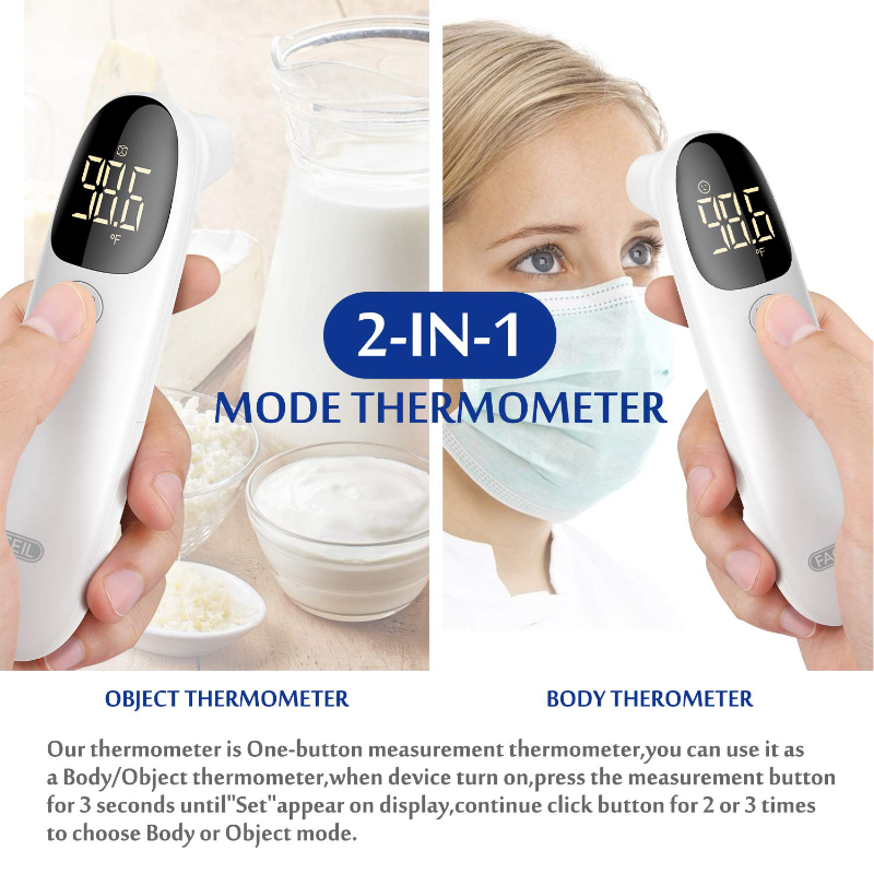 Touchless Forehead Infrared Thermometer with Memory Recall