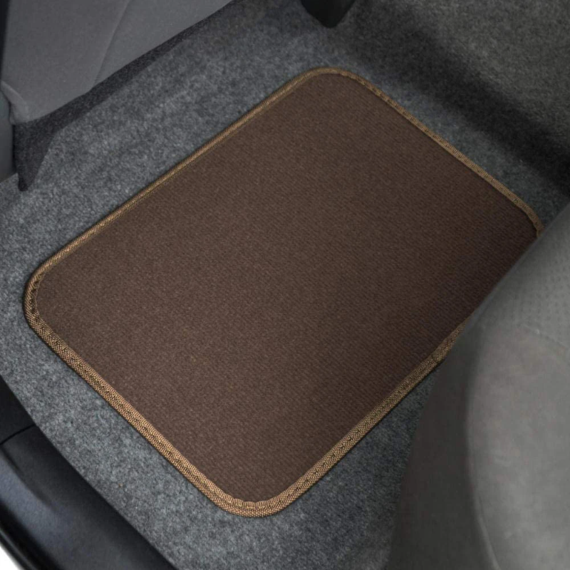 4 Piece Universal Carpeted Vehicle Floor Mats With Vinyl Heel Pad 