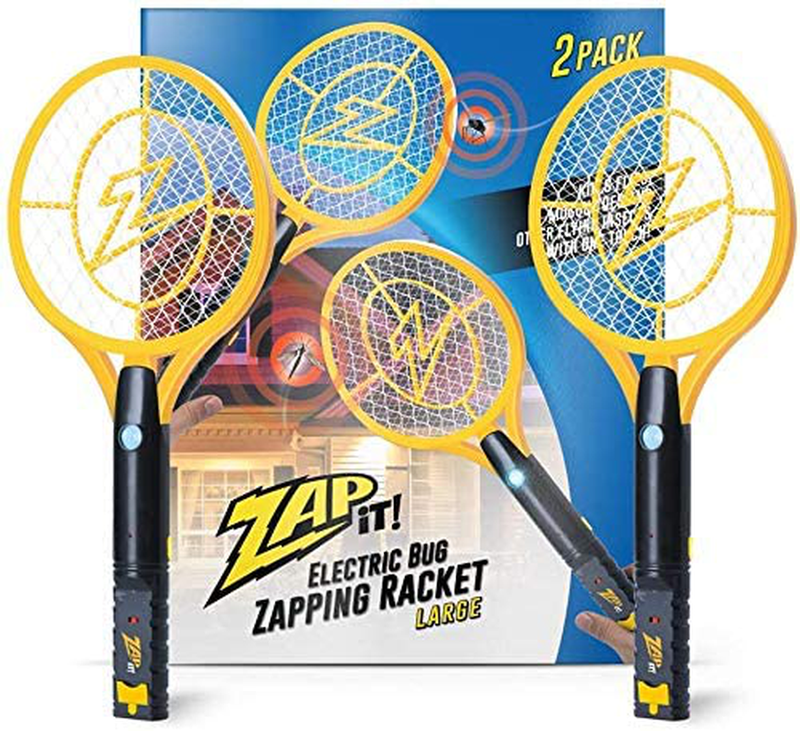 Zap It Bug Zapper Rechargeable Bug Zapper Racket, 4,000 Volt, USB Charging Cable, 2 Pack