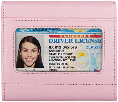 Small Leather Wallet for Women, RFID Blocking Women's Credit Card Holder Pocket Wallet Ladies Purse (pink)