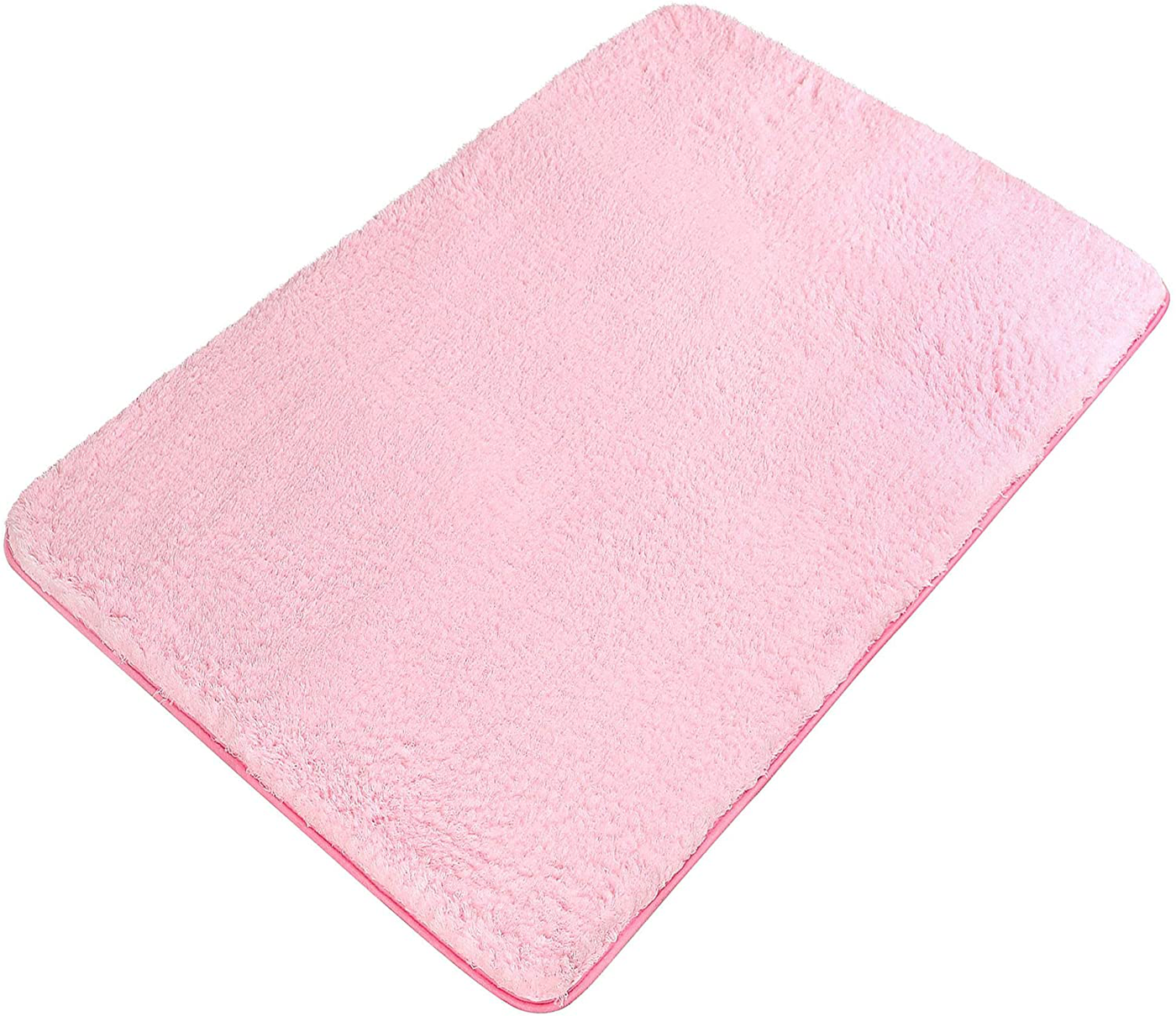 uxcell Soft Plush Area Runner Rug Bathroom Rugs, Fluffy Area Rug Ultra Absorbent Non-Slip Shaggy Rug for Living, Bedroom, Machine Washable Pink 2'7" x 5'2"