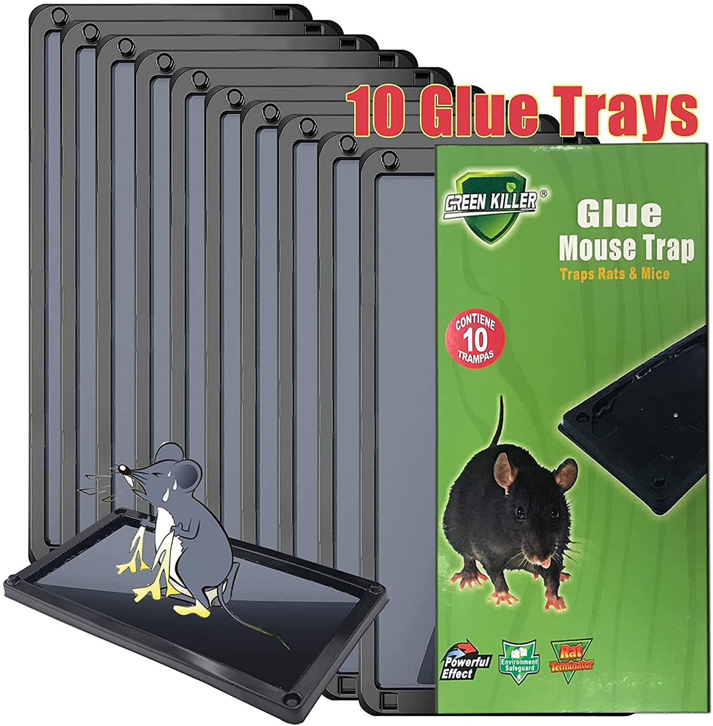 Mouse Traps,Rat Traps,Mouse Traps Indoor,Rat Traps for House,Mouse Glue Traps,Mice Traps for House,Sticky Traps, Glue Boards Professional Strength That Work Capturing Indoor and Outdoor Rat