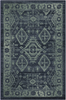 Maples Rugs Georgina Traditional Kitchen Rugs Non Skid Accent Area Carpet [Made in USA], 2'6 x 3'10, Navy Blue/Green