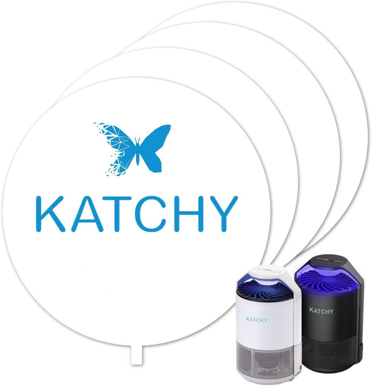 KATCHY Insect Trap 4-Pack of Refillable Glue Boards