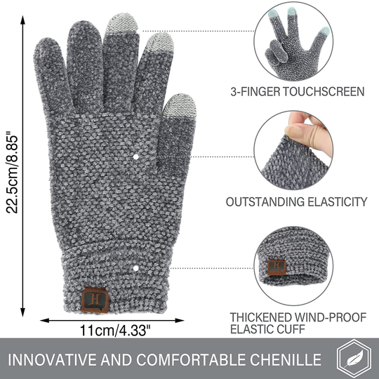 Women's Winter Touchscreen Gloves for Cold Weather