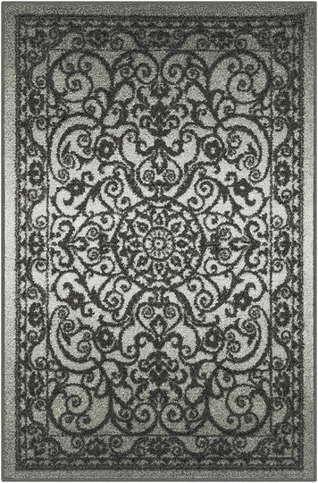 Maples Rugs Pelham Vintage Area Rugs for Living Room & Bedroom [Made in USA], 3'4 x 5, Grey Tonal