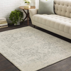 Janine Vintage Medallion Area Rug 6'7" Square Grey