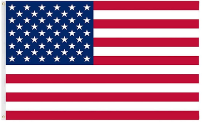 USA Polyester Flag with Brass Grommets 3x5 Ft Vivid Color and UV Fade Resistant