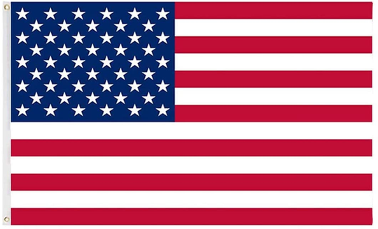 USA Polyester Flag with Brass Grommets 3x5 Ft Vivid Color and UV Fade Resistant