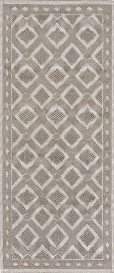 Textured Geometric Trellis Bath Mat