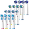 Holiday Pack of 16 Double Clean, Cross, Floss, and Precise Oral B Braun Compatible Electric Toothbrush Parts- Fits Oral-B Kids, Pro 1000 + More!