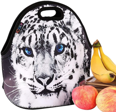 iColor Cute Cheetah Insulated Lunch Tote Bag Cooler Box Neoprene lunchbox Carrying baby bag School/Office Handbag Soft Case HOT