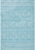 Safavieh Tulum Collection TUL267K Moroccan Boho Distressed Non-Shedding Stain Resistant Living Room Bedroom Area Rug, 2' x 5', Turquoise / Ivory