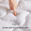 SLEEP ZONE Quilted Mattress Pad Cover Full Cooling Fluffy Soft Topper Upto 21 inch Pocket, White, Full