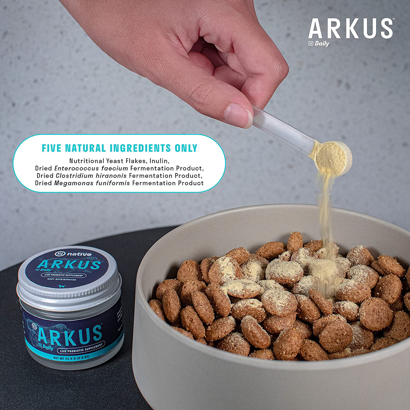 ARKUS Daily Dog Probiotic, the Only Product Made with Microbes that are Natural to the Gut of Healthy Dogs, Supports Better Digestion and a Strong Immune System, Helps Maintain a Healthy Microbiome