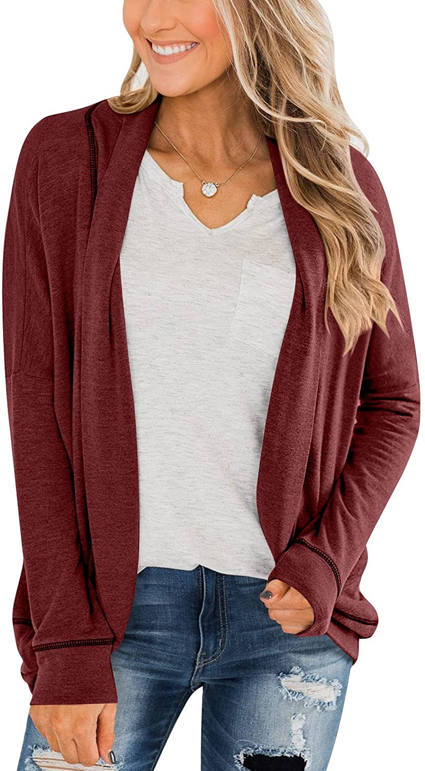 Women's Casual Long Sleeve Open Front Cardigan Sweater