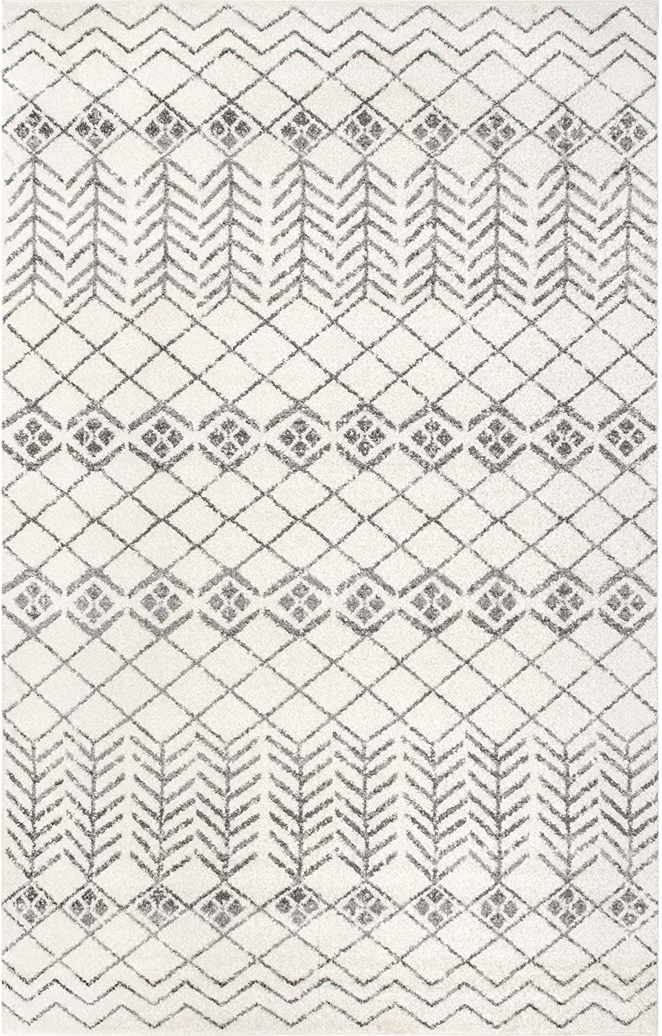 nuLOOM Kenzie Geometric Diamond Area Rug, 5' x 8', Off-white