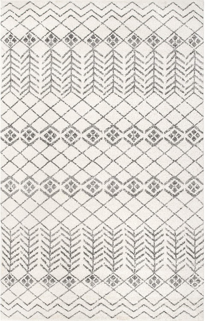 nuLOOM Kenzie Geometric Diamond Area Rug, 5' x 8', Off-white