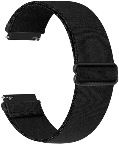 WNIPH 20mm Nylon Elastic Watch Bands Compatible for Galaxy Watch 3 41mm/Galaxy Watch 42mm/Active 2 40mm 44mm/Gear S2 Classic/Gear Sport Adjustable Stretchy Sports Loop Replacement Straps (Black, 20mm)