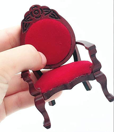 EatingBiting 1:12 Dollhouse Miniature Vintage Retro Single Sofa Chair Furniture for Living Room ,Bed Room , Kitchen , Retro Vintage Designed Dolls House Miniature Furniture Action Figures Accessory