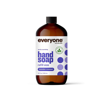 Everyone Liquid Hand Soap Refill, 32 Ounce (Pack of 6), Lavender and Coconut , Plant-Based Cleanser with Pure Essential Oils