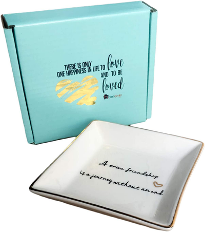 HOME SMILE Ring Trinket Dish-My Favorite, Funny BFF Birthday Gifts for Women