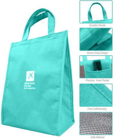 ZORCOR Lunch Bag Insulated Lunch Bag with Aluminum Foil Waterproof Adult Lunch Tote Box for Women&Men School Office Travel Picnic(Grey)