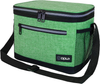 OPUX Insulated Lunch Box for Men Women, Leakproof Thermal Lunch Bag for Work, Reusable Lunch Cooler Tote, Soft School Lunch Pail for Kids with Shoulder Strap, Pockets, 14 Cans, 8L, Heather Green