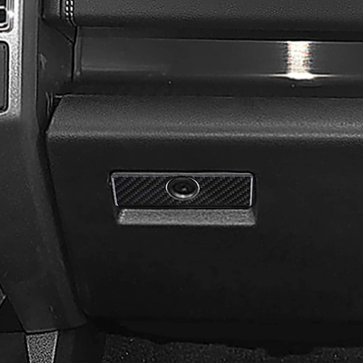 YAMUDA Compatible with Carbon Fiber Car Copilot Storage Box Handle Sticker Interior Accessories for Ford F150 2015 2016 2017 2018 2019 2020 (Black)