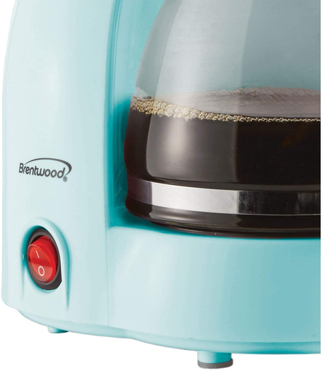 Brentwood TS-213BL 4 Cup Coffee Maker, Blue