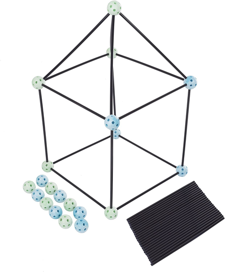 Construction Fort Building Toy Set for Kids with 60 Pieces - Build and Play Kit for Indoor and Outdoor Use - For Boys and Girls by Hey! Play! , Green