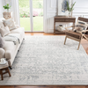 Safavieh Madison Collection MAD603F Oriental Snowflake Medallion Distressed Non-Shedding Living Room Bedroom Area Rug, 5'3" x 5'3" Square, Grey / Ivory