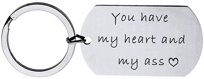 You Have My Heart and My Ass Keychain Boyfriend Girlfriend Gifts Keyring Wife Husband Gifts