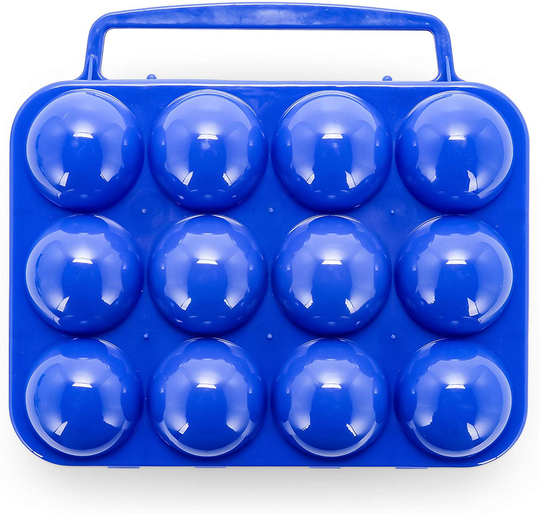 Camco Egg Carrier-Holder - Organize Eggs and Prevent Eggs from Cracking, Easily Fits into Your Refrigerator , Great for RV, Trailer and Camper Kitchens or Camping Holds A Dozen of Eggs (51015)