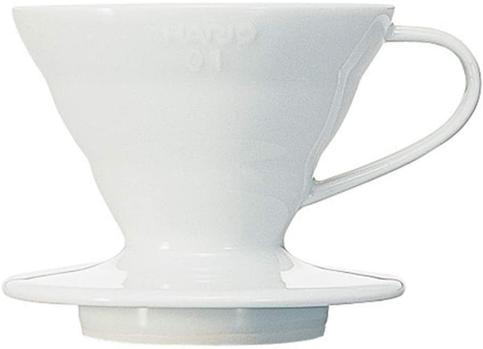 Hario V60 Ceramic Coffee Dripper, Size 01, White