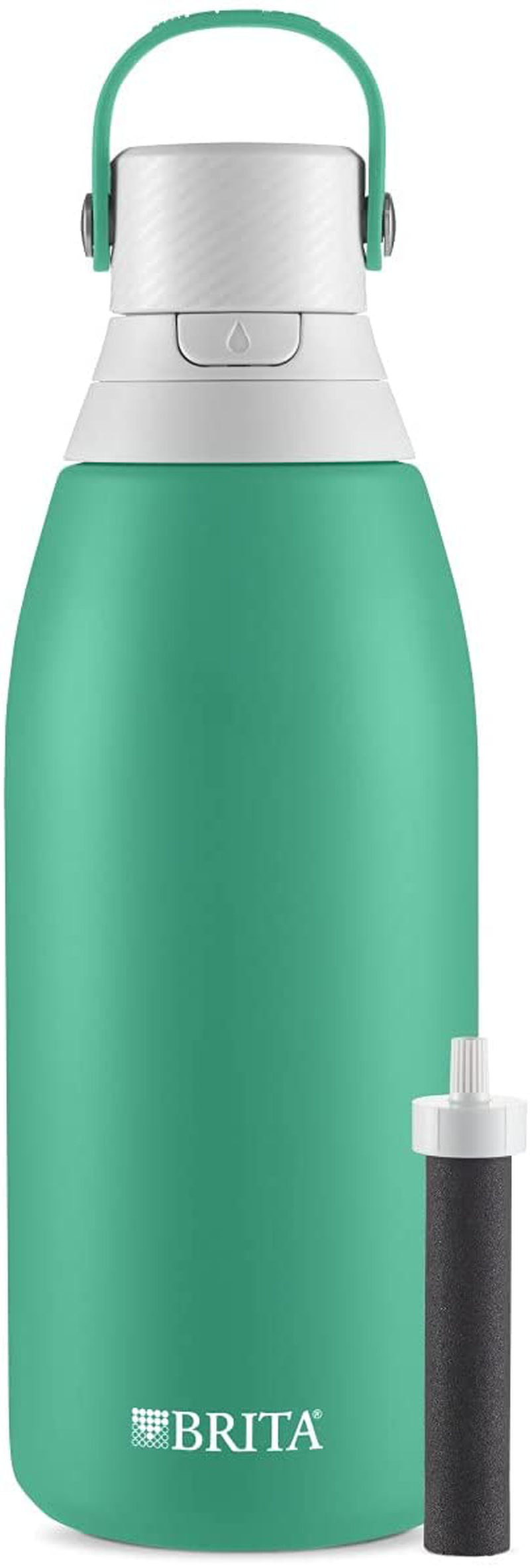 Brita Stainless Steel Water Filter Bottle, Stainless Steel, 20 Ounce, 1 Count