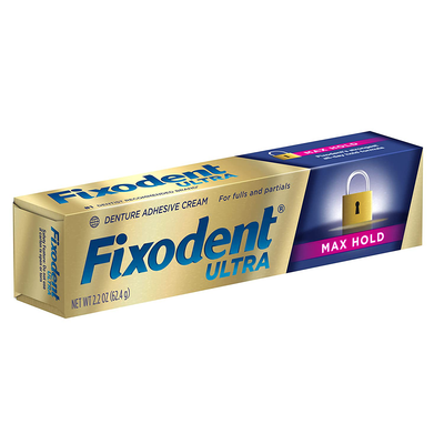 Fixodent Ultra Max Hold Dental Adhesive, 2.2 oz