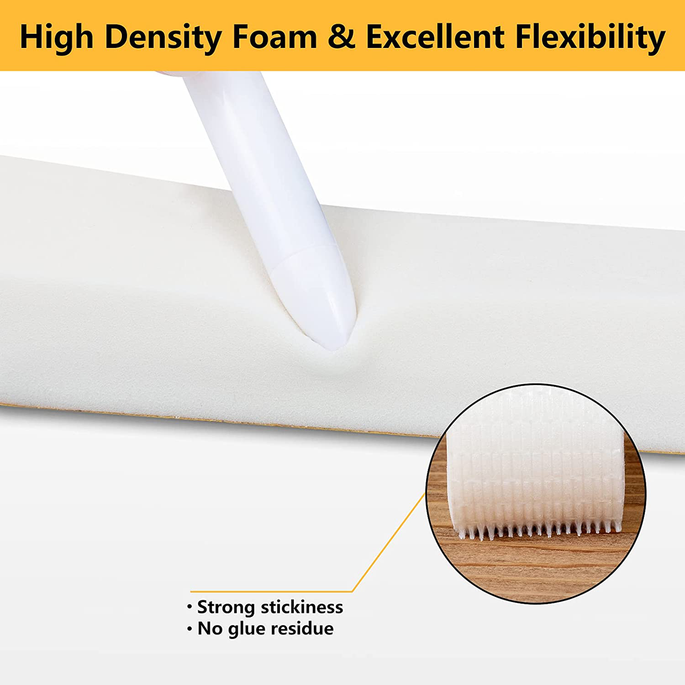 Weather Stripping Door Seal Strip with Self Adhesive Foam Tape Soundproof Door Draft Stopper for Doors Windows and Shower Glass Gaps
