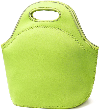 Neoprene Lunch Bags Insulated Lunch Tote Bags for Women Washable lunch container box for work picnic Lightweight Meal Prep Bags for Men Women (Fluorescent Green)