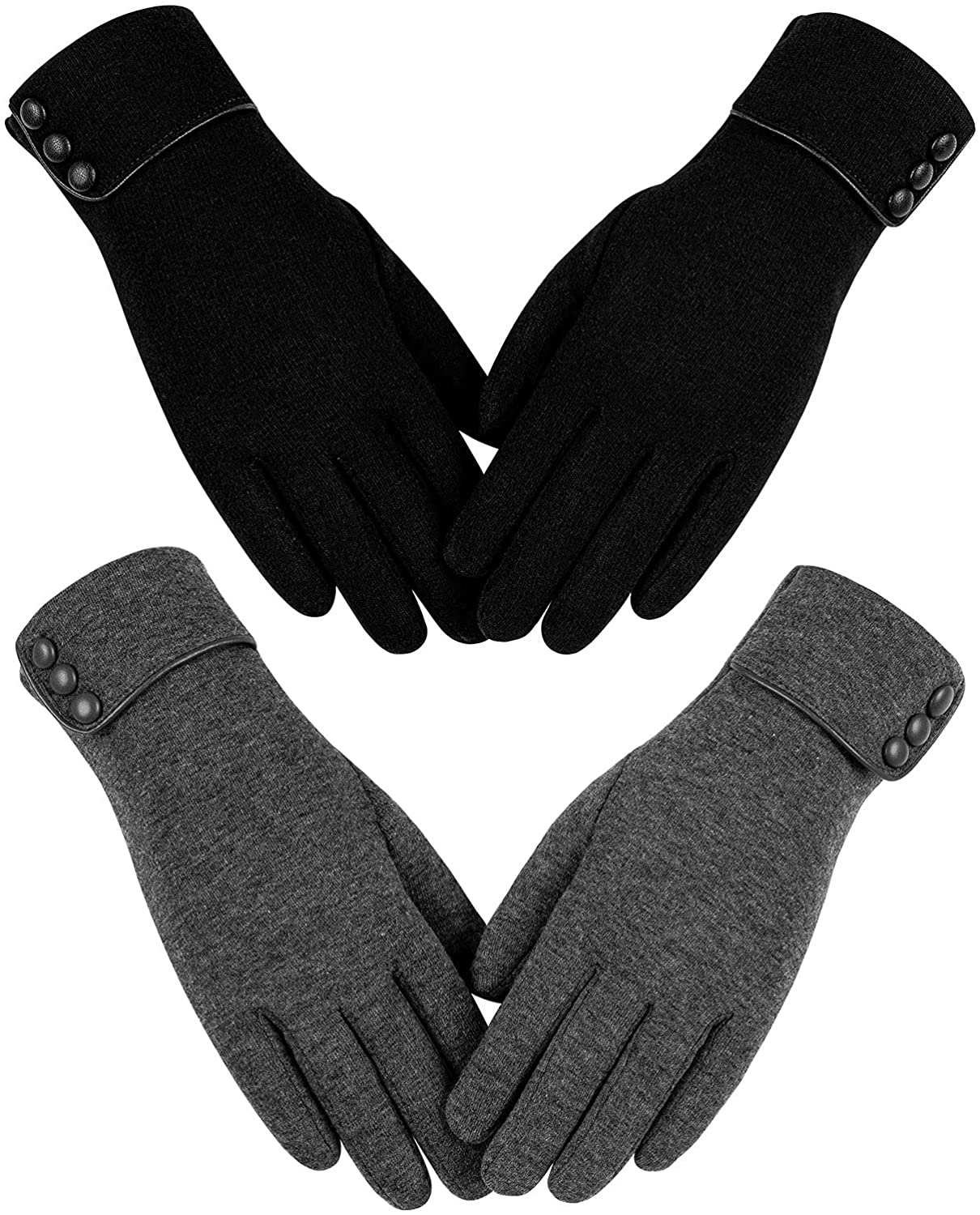 Women's Touchscreen Texting Fleece Lined Windproof Driving Gloves