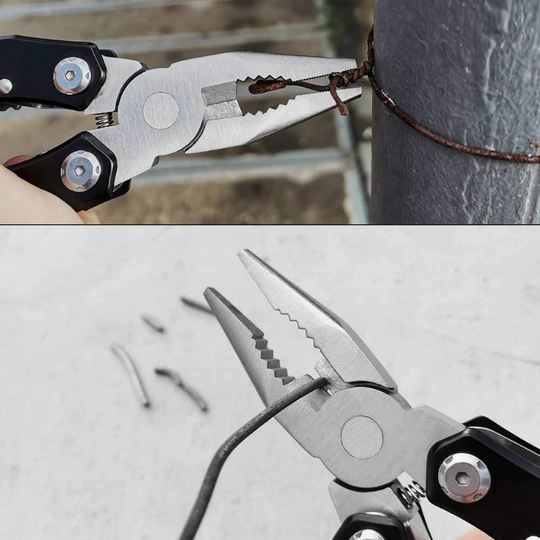 14-In-1 Stainless Steel Multitool With Safety Lock Design
